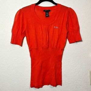 BCBG MAXAZRIA Vintage Y2K Fitted Knitted Top